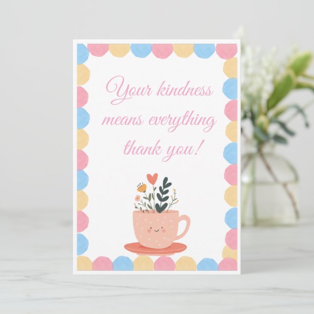 Thank You for Celebrating With Us Card (Standing Front)