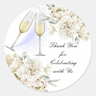 Thank You for Celebrating with Us Classic Round Sticker