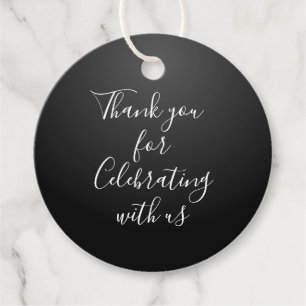 Thank You For Celebrating With Us Favour Tags