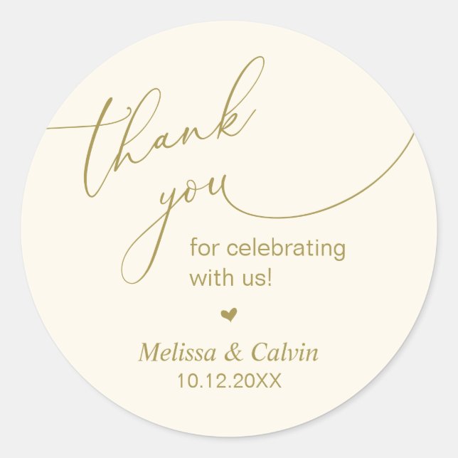 Thank you for celebrating with us Gifts Sticker (Front)