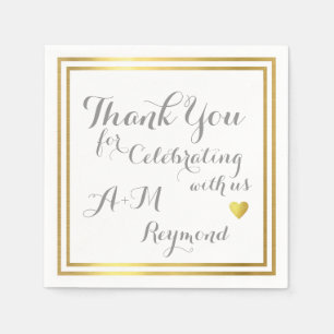 Thank you for celebrating with us napkin