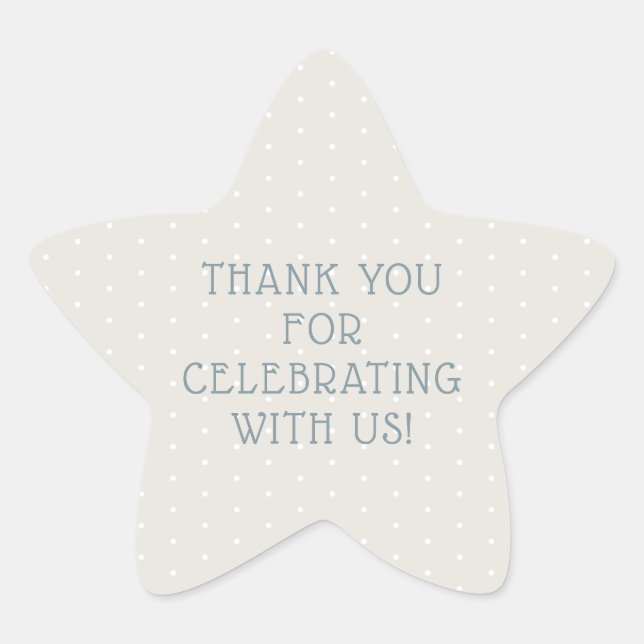 Thank You for Celebrating With Us Star Sticker (Front)