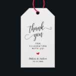 Thank you for celebrating with us, Wedding Gift Tags<br><div class="desc">Thank you for celebrating with us,  Wedding Gift Tags</div>