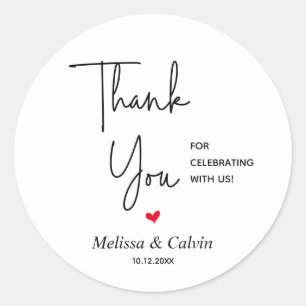 Thank you for celebrating with us Wedding Sticker