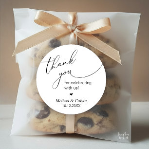 Thank you for celebrating with us Wedding Sticker