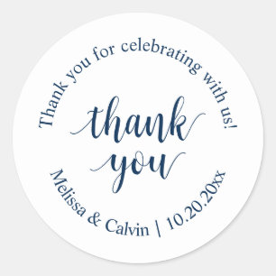 Thank you for celebrating with us Wedding Sticker