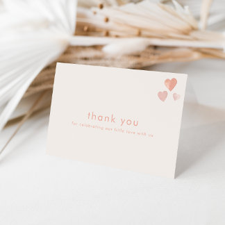 Thank You for Celebrating with Us with Pink Hearts Card