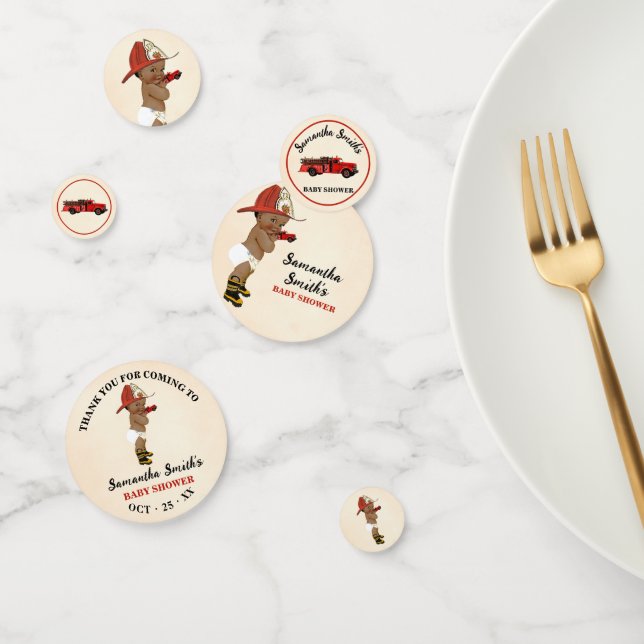 Thank You for Coming AA Firefighter Baby Shower Confetti (Group)