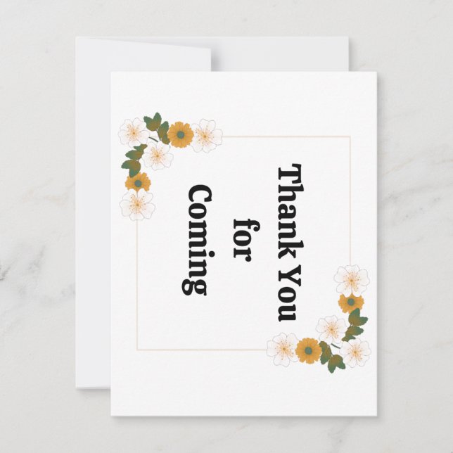 thank you for coming after party weeding (Front)