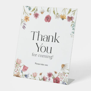 Thank You For Coming Baby Shower Sign Floral