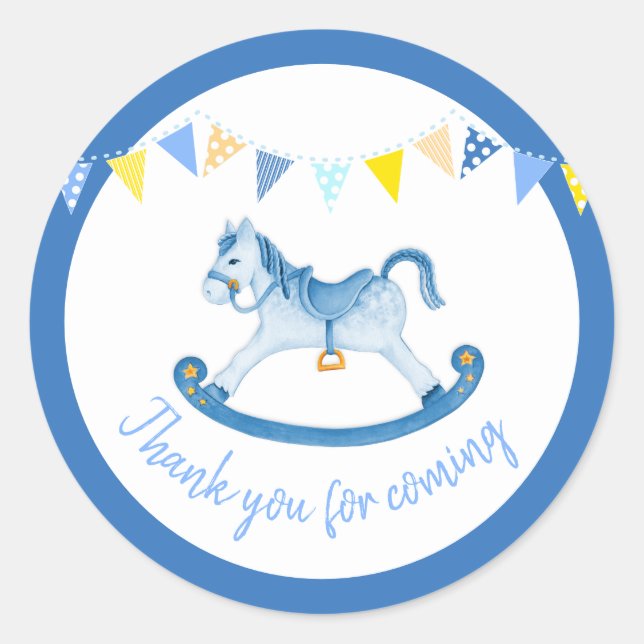 Thank you for coming baby shower stickers (Front)
