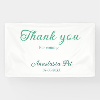 Thank you for coming birthday party add name date  banner