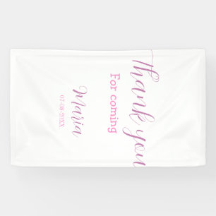 Thank you for coming birthday party add name date banner
