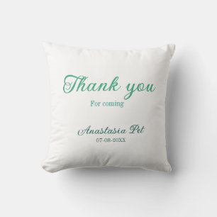 Thank you for coming birthday party add name date  throw pillow
