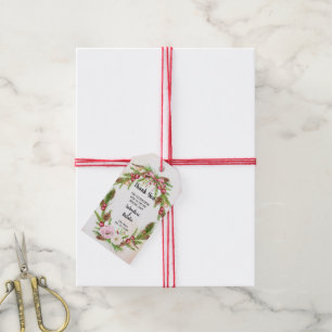Thank You for Coming Christmas Wedding Favour Gift Tags