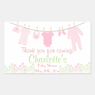 Thank You For Coming! Clothesline Baby Shower Sticker