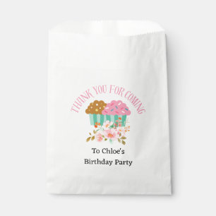 Thank You For Coming Cupcake Floral Birthday Favour Bag
