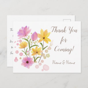 Thank you for Coming Custom Name & Message Postcard