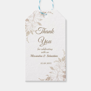 Thank you for coming fancy wedding favour tag