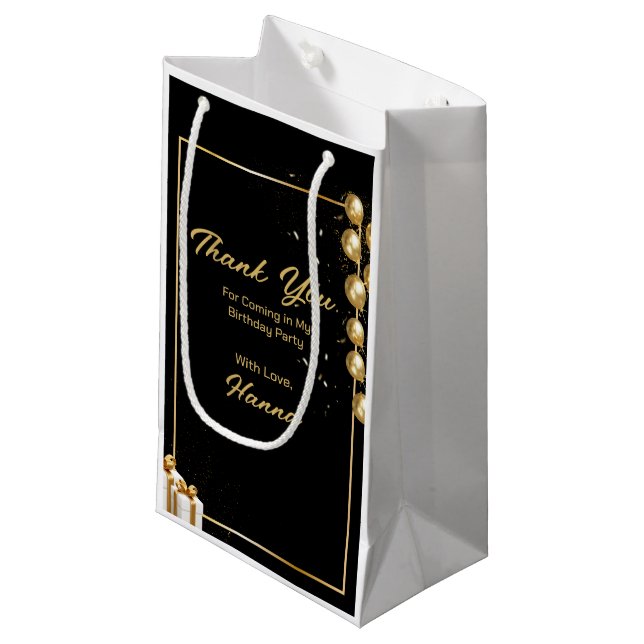 Thank You For Coming in The Party Small Gift Bag (Front Angled)