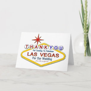 Thank you for coming Las Vegas NewlyWeds Card