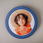 Thank You For Coming Modern Preppy Custom Photo 2 Inch Round Button<br><div class="desc">This simple and modern design is composed of serif typography and add a custom photo."Thank You For Coming To My Party" on top of your custom photo. Perfect for birthday party favours or give-aways,  or gift bags,  anniversaries,  or any other party!</div>