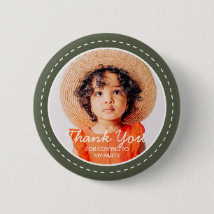Thank You For Coming Modern Preppy Custom Photo 2 Inch Round Button