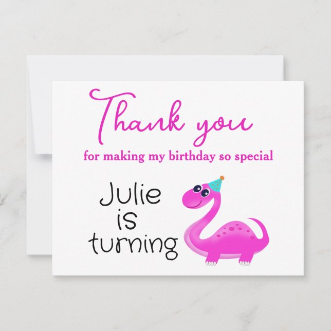 Thank you for coming on my birthday  (Front)