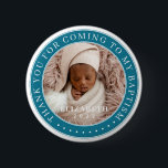 Thank You For Coming To My Baptism Modern Photo 2 Inch Round Button<br><div class="desc">This simple and classic design is composed of serif typography and add a custom photo. Thank you for coming to the holy Baptism.</div>