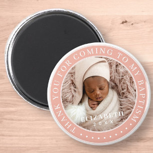 Thank You For Coming To My Baptism Modern Photo Magnet
