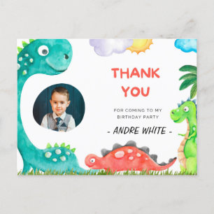 Thank you for coming to my birthday party pstcard announcement postcard
