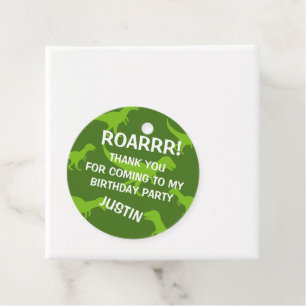 Thank you for coming to my dinosaur Birthday party Favour Tags