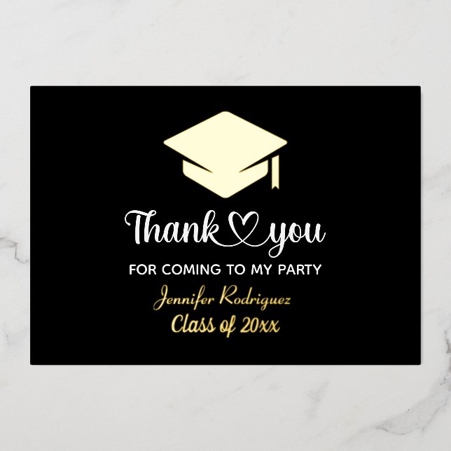 Thank You For Coming To My Party Graduation Cap (Front)