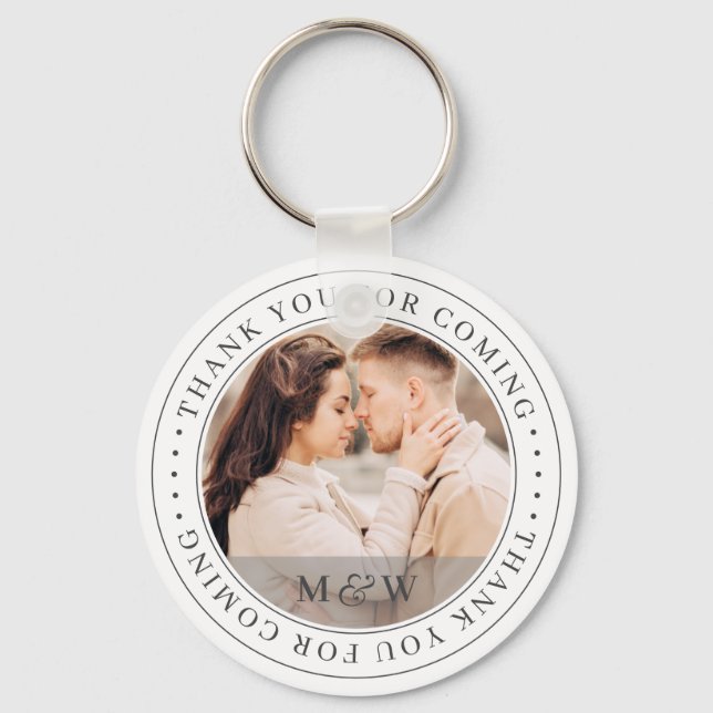 Thank You For Coming Wedding Classic Custom Photo Keychain (Front)
