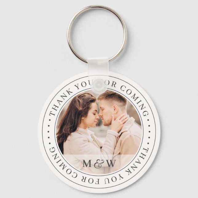 Thank You For Coming Wedding Classic Custom Photo Keychain (Front)