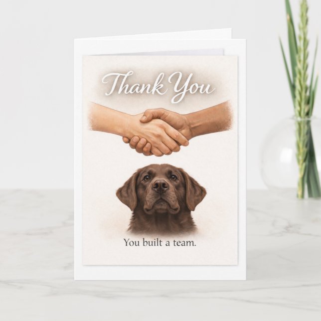 Thank You for Creating a Guide Dog Team – Card (Front)