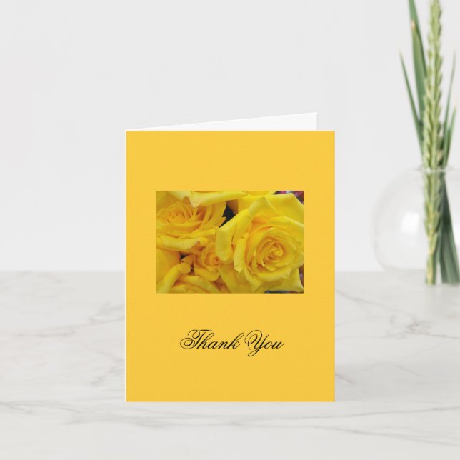 thank you for donation yellow rose flowers (Front)