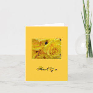 thank you for donation yellow rose flowers card