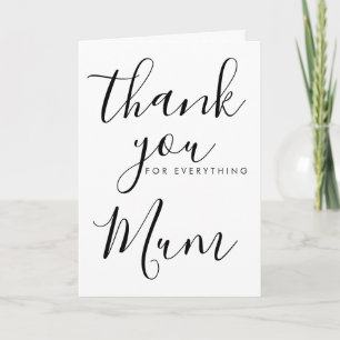 THANK YOU FOR everything editable mum  card