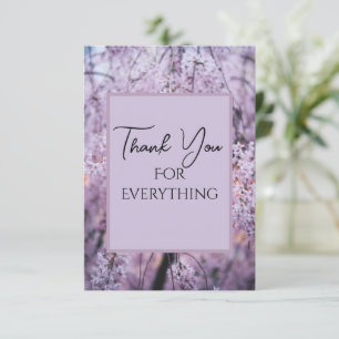 Thank You for Everything Lilac Floral Springtime