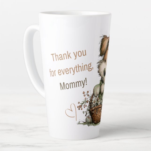 Thank you for everything, Mom! Latte Mug (Left Angle)
