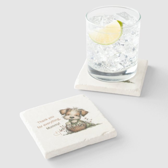 Thank you for everything, Mom! Stone Coaster (Side)