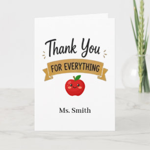 Thank You for Everything Personalized Card