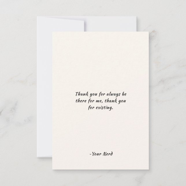 Thank You For Existing Couple Love Greeting Card (Back)