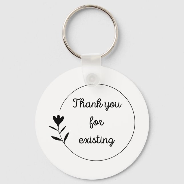 Thank you for existing round keychain (Front)