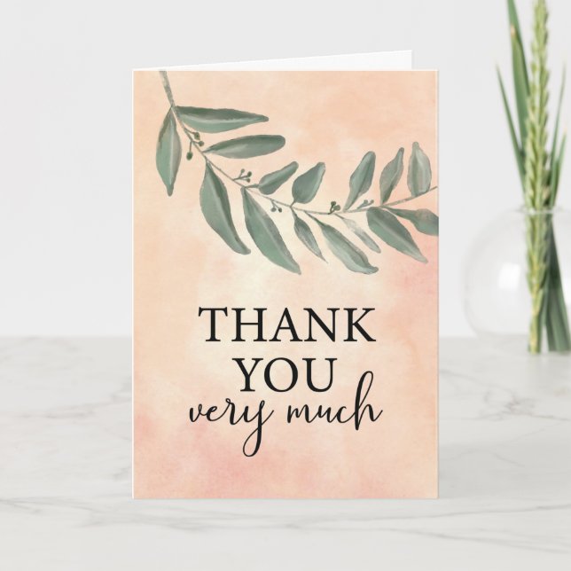Thank You for Friendship Large Leafy Branch Card (Front)