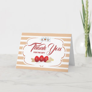 Thank You for Gift for Baby's Red Egg and Ginger Card