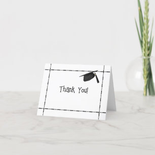 Thank You For Graduation Gift With Black Cap Card