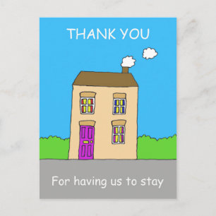Thank You for Having Us to Stay Postcard