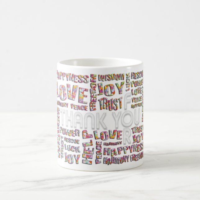 Thank You For ... Hearts Coffee Mug (Center)